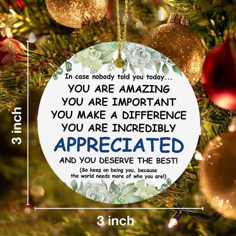 ZOSAN Thank You Ceramic Ornament - Appreciation Gifts for Mentor, Colleague, Coworker, Boss, Leader, Friends - Retirement, Going Away, Farewell - You Are Incredibly Appreciated - Image 3